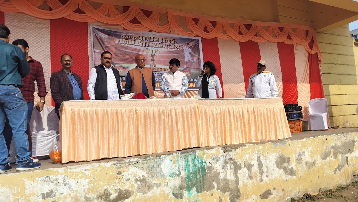 Ground Overview: State level youth football tournament in progress